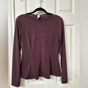 H&M Brown Peplum Top